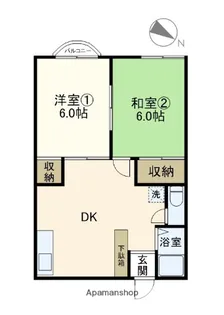 ビューハイツ榊原B棟【1階】の間取り