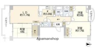 シティ能見台ふれあいの街D棟【2階】の間取り