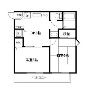 サンハイムⅡ【101号室号室】の間取り