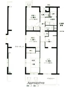 グランジュール港南台【2階】の間取り