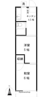 コーポ海老名【1階】の間取り