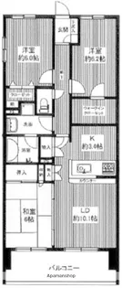 日神パレステージ本厚木リバースクエア(分譲)【9階】の間取り