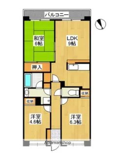 ハピネ【5階】の間取り
