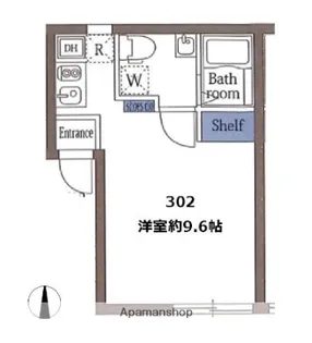 ハレレア横浜反町【3階】の間取り