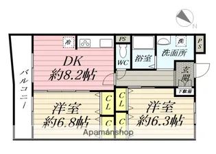 フェアリーペット弐番舘【1階】の間取り