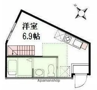 ハーミットクラブハウス二俣川AI【1階】の間取り