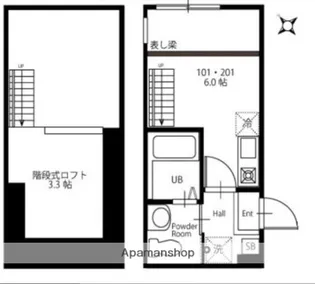ハーミットクラブハウス横浜久保町【2階】の間取り