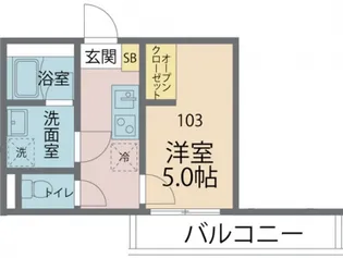 カインドネス鶴見小野【103号室号室】の間取り