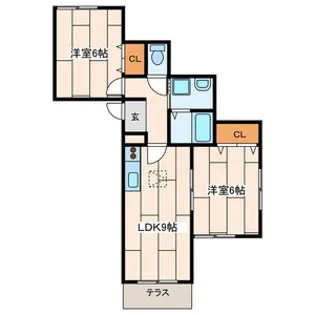 梅澤ハイツ【1階】の間取り