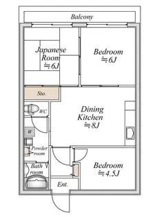 ブルームライフ横浜生麦【0306号室】の間取り