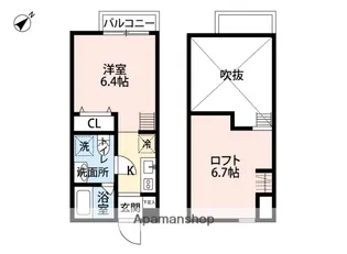 ツリーフィールド相模原【2階】の間取り