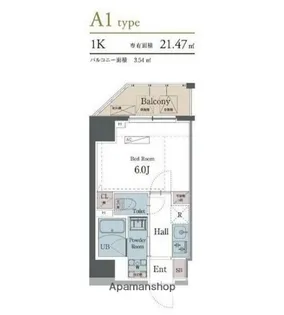 ラグゼナ横浜鶴見【7階】の間取り