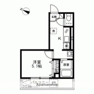 グランドソレーユ生麦【1階】の間取り