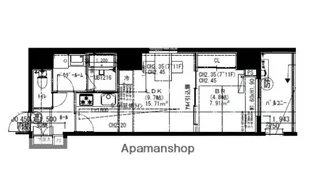 ミライズ横濱桜木町レジデンス【5階】の間取り