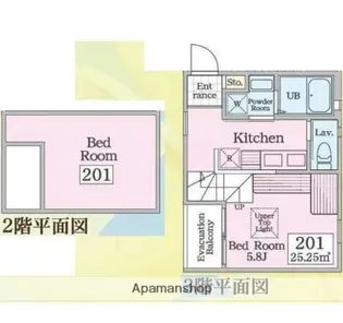 パームルームズ雪の下【2階】の間取り