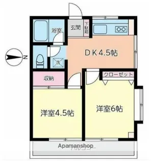 ローズマンション湘南【3階】の間取り