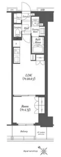 WORVE横浜伊勢佐木町【14階】の間取り