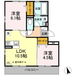 ジェルベーラ湘南【3階】の間取り