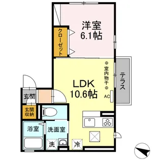TーハウスNK【1階】の間取り