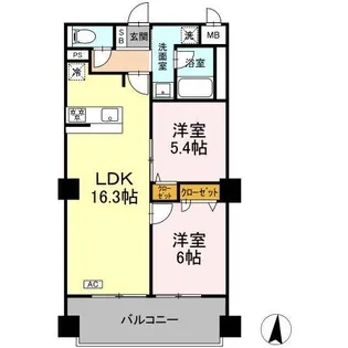 グリーン ノブル K【2階】の間取り