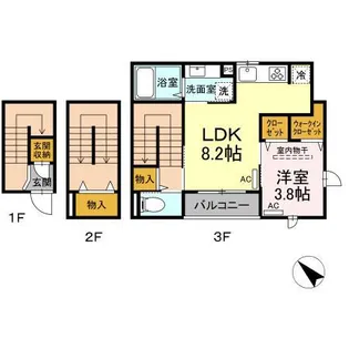 エクセリア大崎【3階】の間取り