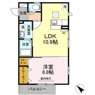 フォレスト四谷【1階】の間取り