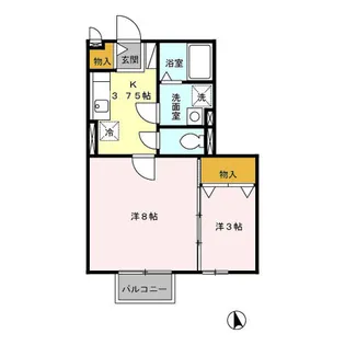 メゾン ド コンフォール【2階】の間取り