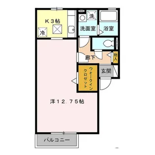 フォンティーヌ A【1階】の間取り