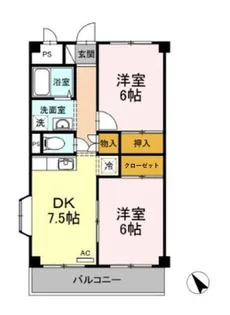 ワタナベビル【2階】の間取り