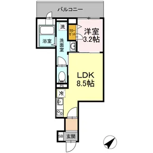 ベイサイドヒルズ関内【7階】の間取り