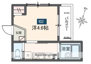 メルディア白楽【1階】の間取り