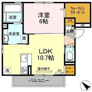 ジュメオス【3階】の間取り