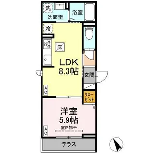 DBLESS横須賀Ⅰ【1階】の間取り