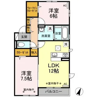 ラフィーネ A【1階】の間取り