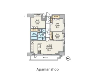 クレストコート池上【14階】の間取り
