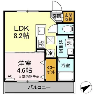 グラディーヴォレ【1階】の間取り
