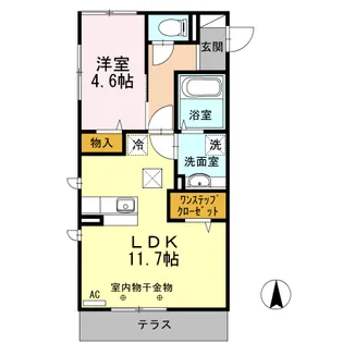 ファインフレッサ【1階】の間取り