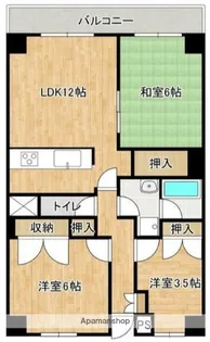 ヒルサイドヤマキビル【3階】の間取り