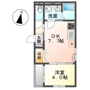 アプリコットD【2階】の間取り