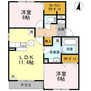 ショコラコート I【1階】の間取り