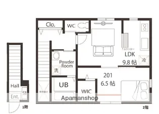 神奈川県横浜市西区境之谷【アパート】の間取り