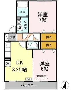 ポラリス A棟【2階】の間取り