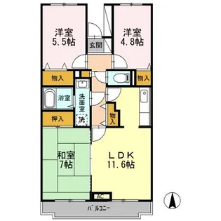 BELLEVUE参番館【3階】の間取り