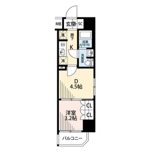 プレール・ドゥーク川崎Ⅳ【3階】の間取り