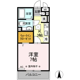 コモド元住吉【1階】の間取り