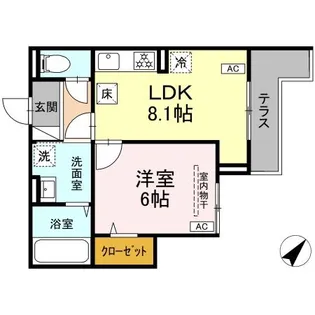 D PAINA HINO【1階】の間取り