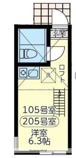 ユナイト東白楽ポルナレフ【2階】の間取り