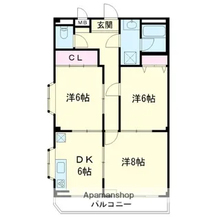 ヴェルデ武蔵小杉【1階】の間取り