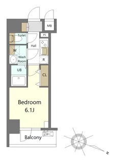 SーRESIDENCE横濱吉野町BURGEON【8階】の間取り