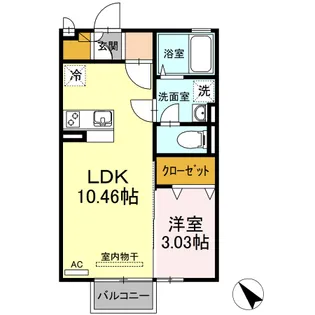 エスポワール文京【2階】の間取り